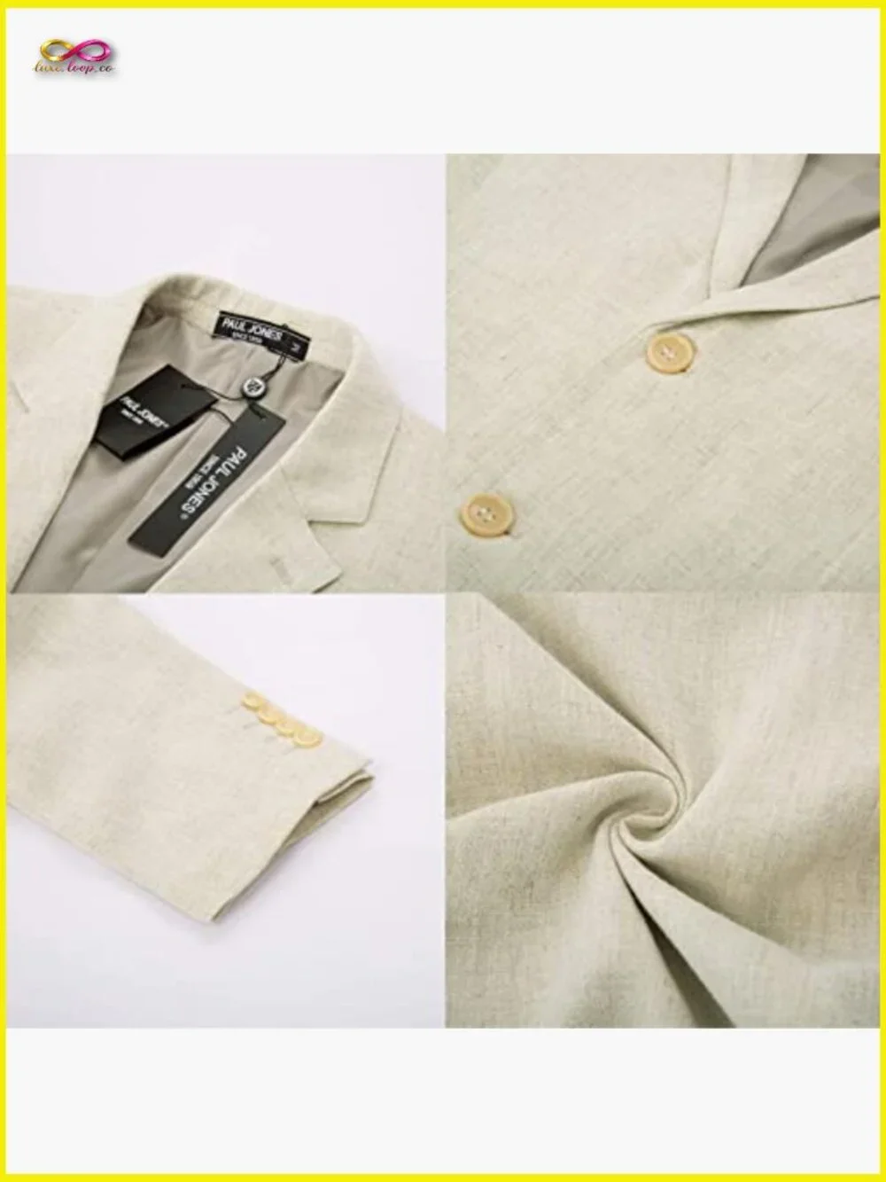 Slim Fit Lightweight Linen Blazer Tailored Sport Coat Classic Casual Elegant